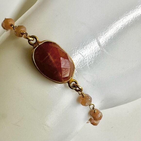 RHODOCHROSITE beaded bracelet - Picture 2 of 10